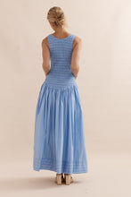 Load image into Gallery viewer, Caitlin Crisp Celine Dress - Blue White Stripe Hyde Boutique
