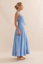 Load image into Gallery viewer, Caitlin Crisp Celine Dress - Blue White Stripe Hyde Boutique
