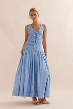 Load image into Gallery viewer, Caitlin Crisp Celine Dress - Blue White Stripe Hyde Boutique
