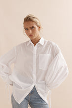 Load image into Gallery viewer, Caitlin Crisp Sunny Beach Shirt - White Voile Arriving March Hyde Boutique
