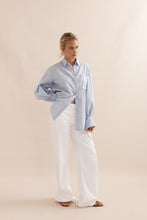 Load image into Gallery viewer, Caitlin Crisp Sunny Beach Shirt - Sky Blue Voile Hyde Boutique
