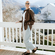 Load image into Gallery viewer, Moke Amber Women's Oversized Shirt - Choc Spot
