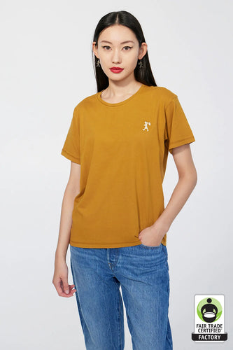 Karen Walker Embroidered Runaway Girl Classic Organic Cotton T-Shirt - Dijon  Hyde Boutique   