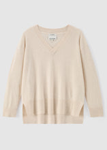 Load image into Gallery viewer, Aleger 494 Cashmere Gorgeous V Neck - Pearl Shell Apparel > Women > Clothing > Knitwear > Jumpers > V Neck Jumpers > Aleger Hyde Boutique
