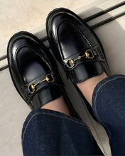 Load image into Gallery viewer, Kathryn Wilson Shandre Loafer - Black High-Shine Shoes > Women > Footwear > Flats > Loafers > Kathryn Wilson Hyde Boutique
