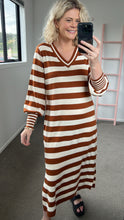 Load image into Gallery viewer, Cooper by Trelise Cooper V-Iva La Revolution Dress - Cinnamon Stripe Hyde Boutique
