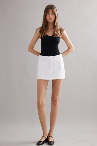 Caitlin Crisp Billie Mini Skirt - White Glitter Hyde Boutique