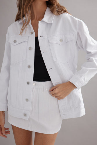 Caitlin Crisp Cody Jacket - White Glitter Hyde Boutique