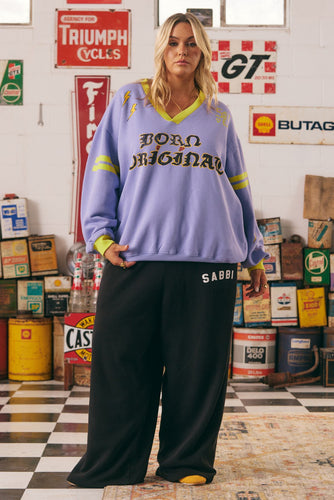 Sabbi The Born Original Jumper - Chartreuse & Lilac Hyde Boutique
