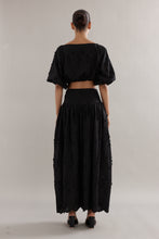 Load image into Gallery viewer, Caitlin Crisp Capri Skirt - Black Broderie Hyde Boutique

