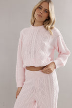 Load image into Gallery viewer, Caitlin Crisp Cotton Cable Knit Jumper - Pink (code LW+) Hyde Boutique
