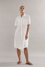 Load image into Gallery viewer, Caitlin Crisp Mackenzie Shirt Dress - White Broderie Hyde Boutique
