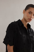 Load image into Gallery viewer, Caitlin Crisp Mackenzie Shirt Dress - Black Broderie Hyde Boutique
