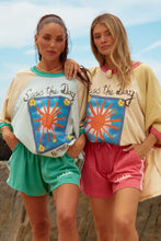 Load image into Gallery viewer, Sabbi The Seas The Day Raglan Tee - Sky Apparel > Women > Clothing > Shirts &amp; Tops > Tops > Raglan T-Shirts > Sabbi Hyde Boutique
