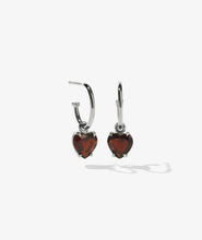 Load image into Gallery viewer, Meadowlark Heart Jewel Signature Hoops - Stirling Silver Hyde Boutique
