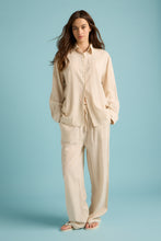 Load image into Gallery viewer, Papinelle x Karen Walker Seersucker Stripe F/L PJ Set - Pepper/Cream
