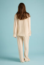 Load image into Gallery viewer, Papinelle x Karen Walker Seersucker Stripe F/L PJ Set - Pepper/Cream
