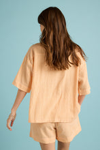 Load image into Gallery viewer, Papinelle x Karen Walker Seersucker Stripe Boxer PJ Set - Orange/Cream
