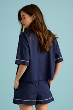 Load image into Gallery viewer, Papinelle x Karen Walker Runaway Girl Boxer PJ Set - Deep Indigo

