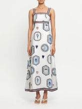 Load image into Gallery viewer, Kivari Alessia Maxi Dress - Cream Navy Hyde Boutique
