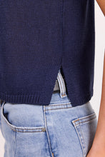 Load image into Gallery viewer, Among The Brave Salute Relaxed Sleeveless Knit Tank Top - Navy
