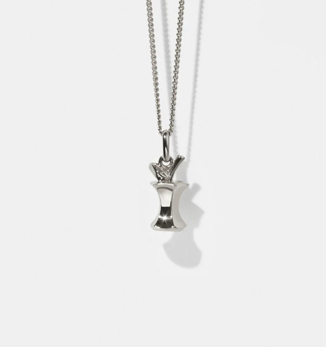 Meadowlark Apple Core Charm Necklace - Stirling Silver