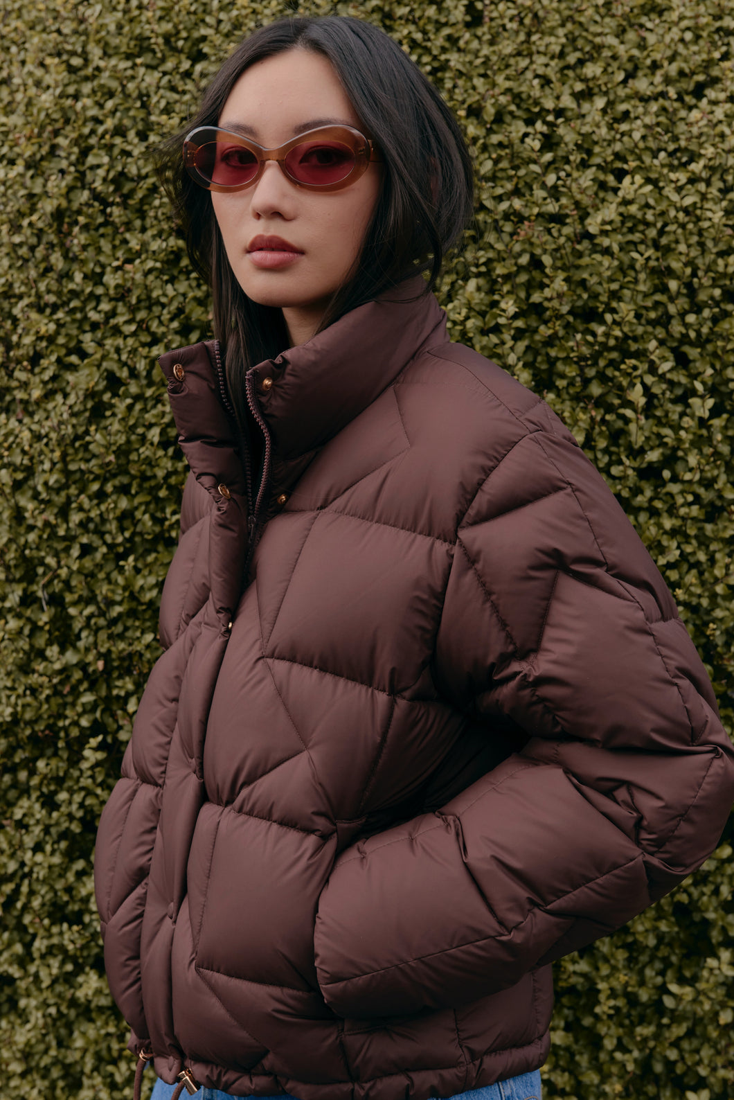 Karen Walker Quest Monogram Down Puffer - Mahogany Hyde Boutique