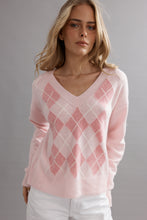 Load image into Gallery viewer, Caitlin Crisp Argyle Jumper - Marshmellow Arriving End September
