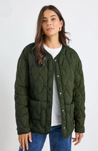 Load image into Gallery viewer, Stories Be Told Frankly Puffer Jacket - Khaki Apparel > Women > Clothing > Outerwear > Jackets &amp; Coats > Puffer Jackets > Stories Be Told Hyde Boutique
