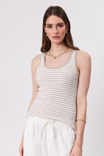 Load image into Gallery viewer, Marlow Sunset Knit Tank - Taupe Stripe  Hyde Boutique   
