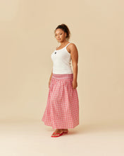 Load image into Gallery viewer, Ruby Anastasia Skirt - Red Aqua Tartan
