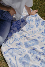 Load image into Gallery viewer, Clementine A Clementine Summer Towel - Blue/White Home &amp; Living > Beach &amp; Outdoor > Towels > Beach Towels > Clementine Hyde Boutique
