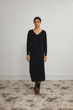 Load image into Gallery viewer, Standard Issue Merino V Neck Dress - Black Hyde Boutique
