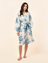 Load image into Gallery viewer, Papinelle x Karen Walker Romantic Floral Midi Wide Sleeve Robe - Teal
