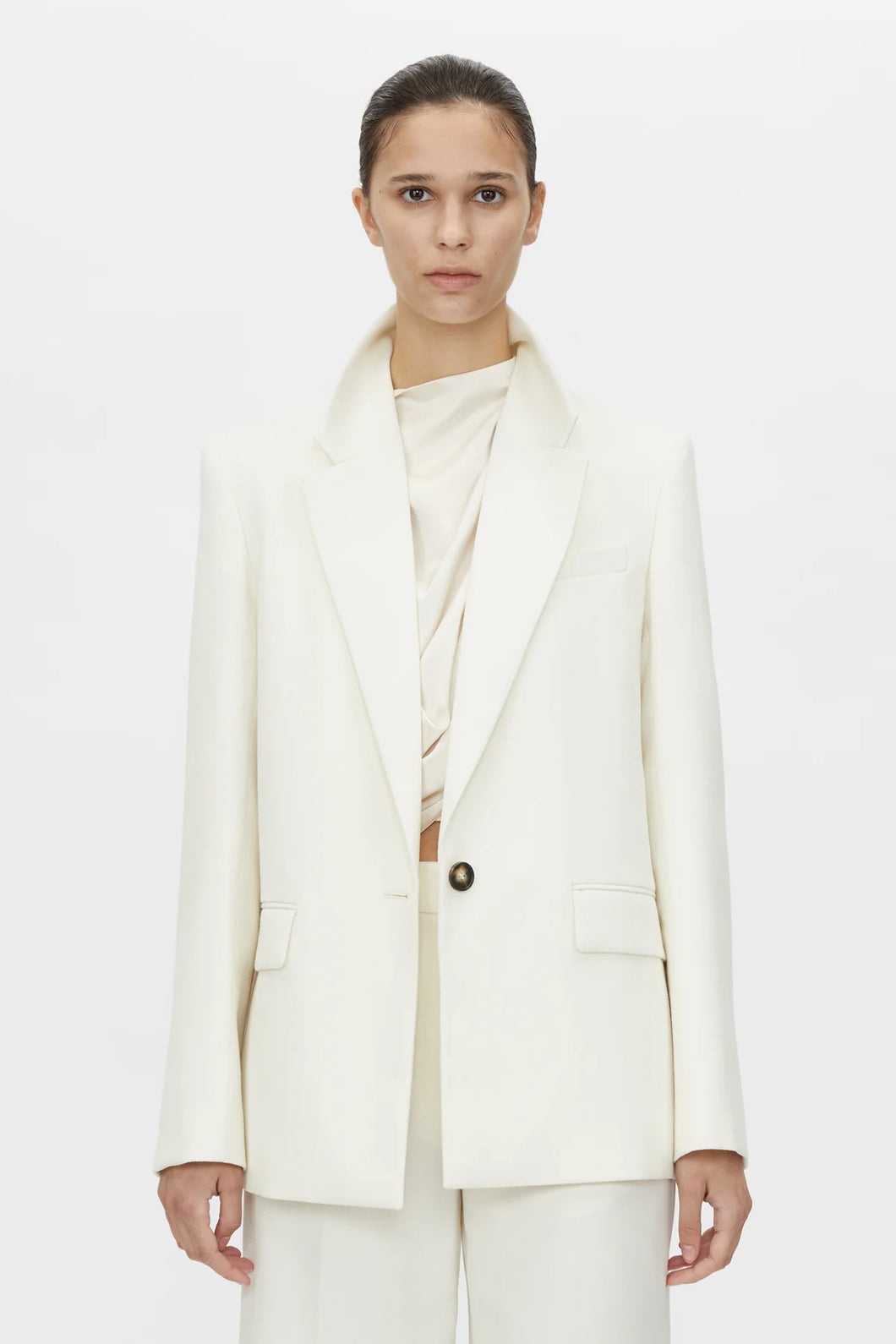 Camilla and Marc Cobble Blazer - Cream