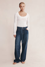 Load image into Gallery viewer, Marle Belted Wide Leg Jean - Dark Wash 01 Hyde Boutique
