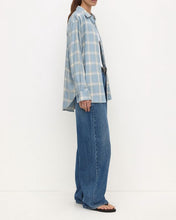Load image into Gallery viewer, Assembly Label Womens Luka Japanese Shirt - Steel Blue Check Hyde Boutique
