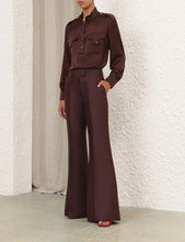 Load image into Gallery viewer, Zimmermann Utility Shirt - Chocolate Apparel > Women > Clothing > Shirts &amp; Tops > Shirts > Button-Up Shirts > Zimmermann Hyde Boutique
