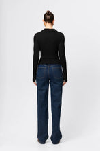 Load image into Gallery viewer, Mossman Florence Polo - Black Apparel > Women > Clothing > Tops > Long Sleeve Tops > Polo Tops > Mossman Hyde Boutique
