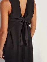 Load image into Gallery viewer, Juliette Hogan Indigo Tie Tunic - Black Luxe Crepe  Hyde Boutique   
