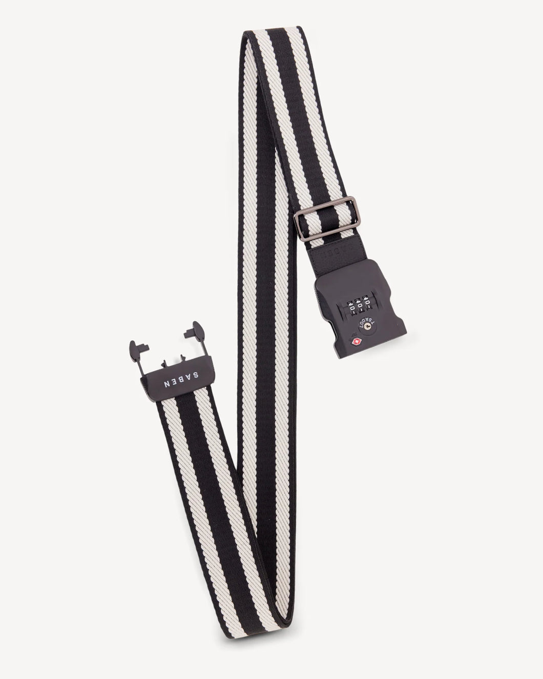SABEN London Luggage Strap - Black Stripe