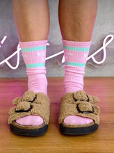 Load image into Gallery viewer, Hibiscus Hotel The Layover Sock - Pink Mint End Oct Hyde Boutique
