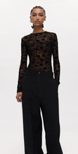 Load image into Gallery viewer, Harris Tapper Darvos Top - Black Mesh Velvet Hyde Boutique
