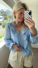 Load image into Gallery viewer, Drama The Label Amelia Blouse - Soft Blue Hyde Boutique
