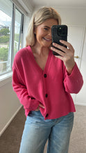 Load image into Gallery viewer, Alete Threads by Aleger Tiber Oversized Cardigan - Hot Pink Apparel > Women > Clothing > Knitwear > Cardigans > Alete Threads by Aleger Hyde Boutique
