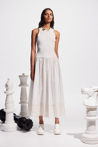 Alemais Pegasus Embroidered Midi Dress - Ivory Hyde Boutique