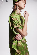 Load image into Gallery viewer, Alemais Dice Silk Shirt - Forest  Hyde Boutique   
