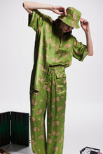 Load image into Gallery viewer, Alemais Dice Silk Shirt - Forest  Hyde Boutique   
