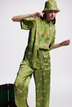 Load image into Gallery viewer, Alemais Dice Silk Pant - Forest  Hyde Boutique   
