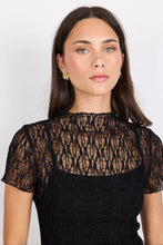 Load image into Gallery viewer, Among The Brave Lace Short Sleeve Top - Black Arriving Thursday
